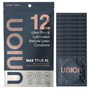 UNION MAX True XL Ultra Thin Condoms - 12 Pack
