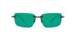 Costa Del Mar Mens Gulf Shore Rectangular Sunglasses, Shiny Tortoise/Green Mirrored Polarized-580P, 66 mm