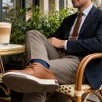 Jousen Men's Casual Shoes Memory Foam Mens Fashion Sneakers Business Dress Sneaker (A81Q06 Brown 11)