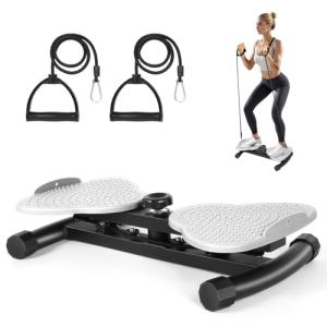 waist twister，waist twisting machine twister board with 300 lbs Weight Capacity, Noiseless Fitness Tool Foot Massage, Core Workout for Belly Fat Loss Anti-Slip Home Gym Equipment for Women Men Grey