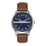 A|X ARMANI EXCHANGE Men's Steel & Leather Watch