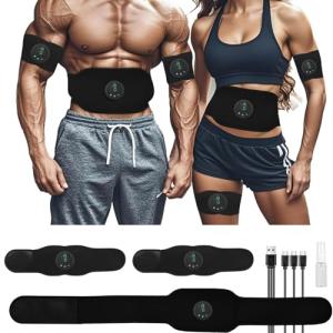 Next Gen Ultra Muscle Fitness AB Belt, Adjustable Toning Belt, 12 Modes & 19 Intensity Levels, Ab Machine Trainer for All Body, Core Muscle Firming & Strengthening Workout Equipment for Men & Women