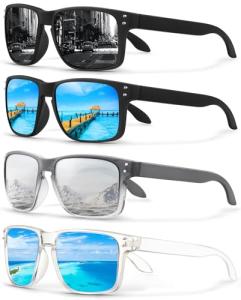 KUGUAOK Polarized Square Sunglasses For Men and Women Matte Finish Sun Glasses UV Protection Glasses