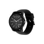 A|X Armani Exchange Chronograph Black Silicone Watch for Men