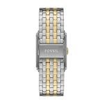 Fossil Men's Carraway Quartz Stainless Steel Three-Hand Watch, Color: Gold/Silver/Blue (Model: FS6010)