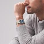 Fossil Men's Carraway Quartz Stainless Steel Three-Hand Watch, Color: Gold/Silver/Blue (Model: FS6010)