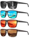 NSSIW Mens-Sunglasses Polarized Sunglasses Men : Classic Sun Glasses with UV Protection for Driving Fishing Golf 4 Packs