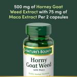 Nature's Bounty Horny Goat Weed & Maca, 60 Capsules