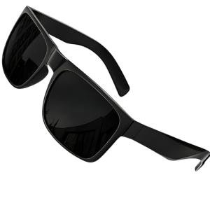 grinderPUNCH XL Super Dark Polarized Sunglasses Big Heads Wide Face, Extra Wide Oversized Lightweight Sunglasses for Sports Driving Glasses, Large Face Fit Blackout Sunglasses