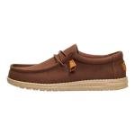 HEYDUDE Men's Wally Canvas Brown Size 12, Men’s Shoes, Slip-on Loafers, Comfortable & Light-Weight