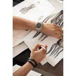 Citizen Men's Eco-Drive Modern Axiom Chronograph Silver Stainless Steel Watch, Black Dial (Model: CA4580-50E)