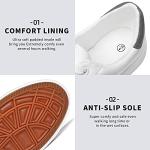 FRACORA Mens Canvas Shoes White Black Sneakers Low Top Lace Up Casual Shoe(Milk White, US10)