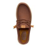 HEYDUDE Men's Wally Canvas Brown Size 12, Men’s Shoes, Slip-on Loafers, Comfortable & Light-Weight