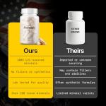 Menerals Mens Multivitamin – Powerful All in One Mineral Supplement for Men – Natural Trace Minerals with Fulvic Acid from Rich American Soil – Supports Daily Energy, Vitality, Focus, and Mens Health