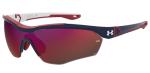 Under Armour Mens Ua Yard Pro Sunglasses, Matte Blue/White/Red/Infrared Mirrored, 99mm 1mm US