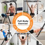 ZENOVA Pull Up Bar Dip Bar Free Standing Power Tower Exercise Equipment for Men Women 400 LBS Weight Capacity