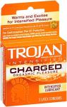 Trojan Charged Lubricated Condoms, 3 Count (Pack of 1)