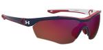 Under Armour Mens Ua Yard Pro Sunglasses, Matte Blue/White/Red/Infrared Mirrored, 99mm 1mm US