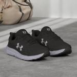 Under Armour Men's Charged Assert 10 Shoes, (001) Black/Black/White, 12 X-Wide