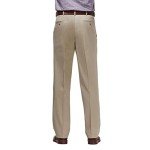 Haggar Men's No Iron Expandable Waist Khaki Pants
