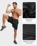 HOPLYNN 5 Pack Mens 2 in 1 Running Shorts with Liner, Quick Dry Workout Training Gym Athletic Sport Shorts with Pockets 2 Black 2 Gray 1 Blue X-Large