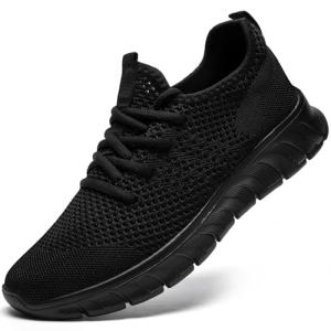 YRLTYO Mens Tennis Shoes Running Sneaker Slip On Walking Gym Workout Athletic Breathable Lightweight Jogging Casual Sport Shoes Black Size 12