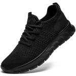 YRLTYO Mens Tennis Shoes Running Sneaker Slip On Walking Gym Workout Athletic Breathable Lightweight Jogging Casual Sport Shoes Black Size 12