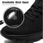 YRLTYO Mens Tennis Shoes Running Sneaker Slip On Walking Gym Workout Athletic Breathable Lightweight Jogging Casual Sport Shoes Black Size 12