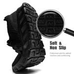 YRLTYO Mens Tennis Shoes Running Sneaker Slip On Walking Gym Workout Athletic Breathable Lightweight Jogging Casual Sport Shoes Black Size 12