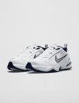 Nike Men's NIKE AIR MONARCH IV (4E) RUNNING SHOES -12; White / Metallic Silver-Midnight Navy