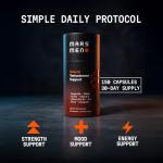 MARS MEN Testosterone Booster for Men - Natural Supplement Premium Tongkat Ali, Fenugreek, Shilajit & Boron - Male Support - Libido, Energy & Muscle Growth Support - 30 Servings