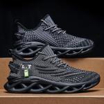 DLWKIPV Mens Running Shoes Men Tennis Shoe Fashion Lightweight Breathable Sneaker Workout Non Slip Gym Shoes for Walking Black Size US 12