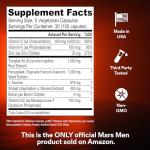 MARS MEN Testosterone Booster for Men - Natural Supplement Premium Tongkat Ali, Fenugreek, Shilajit & Boron - Male Support - Libido, Energy & Muscle Growth Support - 30 Servings