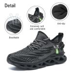 DLWKIPV Mens Running Shoes Men Tennis Shoe Fashion Lightweight Breathable Sneaker Workout Non Slip Gym Shoes for Walking Black Size US 12