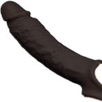 New Men Super Silicone Sleeve Extender Enlarger Extension Enhancer Ball Stretch Sleeve Girth Best Gift (Black, 8 in)