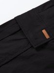 Men's Cotton Cargo Shorts with 6 Pockets - Black