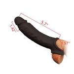 New Men Super Silicone Sleeve Extender Enlarger Extension Enhancer Ball Stretch Sleeve Girth Best Gift (Black, 8 in)