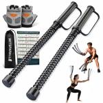 2PCS Ropeless Battle Ropes – Portable Workout Ropes for Home Gym with Non-Slip Gloves, Low-Impact HIIT and Strength Workouts, Home Workout Fitness Equipment for Full-Body Exercise,Men Women