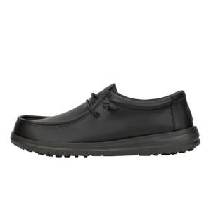 HEYDUDE Wally Work CE Classic Black Size 10, Men’s Shoes, Men's Slip-on Loafers, Comfortable & Light-Weight