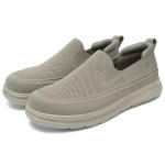 ITAZERO Men's Slip On Walking Shoes - Wide Width Breathable Mesh Fabric Lightweight Comfort Loafers with Elastic Easy-Off Cuff Cushioned Insole for Foot Pressure Relief Daily Support Khaki 13