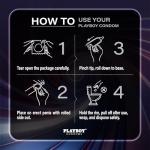 PLAYBOY Condoms Spin-ON, Double Spiral Premium Lubricated Condoms - 12 Count