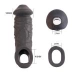 WOHUTAR ㅤNew Hollow Reusable Sleeves Girth 70605 for Men Extender Enlarger Extension Cook Enhancer Ball Stretch Sleeve Girth Best Gift -Black