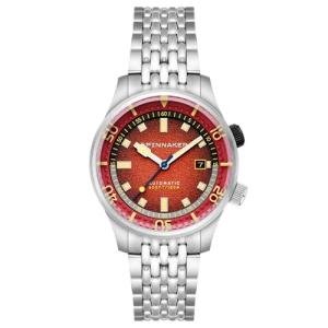 Spinnaker Men's 42mm Bradner Automatic Red Reef Watch with Solid Stainless Steel Bracelet SP-5062-55