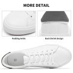 FRACORA Mens White Tennis Shoes Low Top Fashion Sneakers PU Leather Casual Shoes for Men(White, US11)