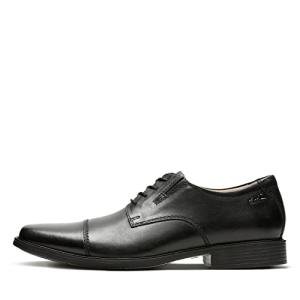 Clarks Men's Tilden Cap Oxford, Black Leather, 9 M US