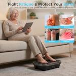 OLIXIS Vibration Plate Exercise Machine with 9 Auto Modes, Full Body Workout Vibrating Platform with LED Touch Screen & Pull Ropes for Weight Loss, Home Gym Fitness Equipment for Women Men, Black