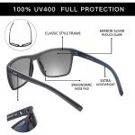 ZENOTTIC Polarized Sunglasses for Men Lightweight TR90 Frame UV400 Protection Square Sun Glasses