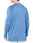Columbia Men's PFG Terminal Tackle Long Sleeve Fishing Shirt, White Cap/White Logo, X-Large