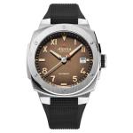 Alpina Men's Automatic Alpiner Watch, Black Rubber Strap, Brown Dial, Date Style: AL-525BRG3AE6