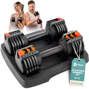 Lifepro 6-in-1 Adjustable Dumbbells Set for Home Gym